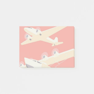 Post-it® Avion en vol vintage WPA coloré