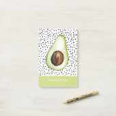 Post-it® Avocado vert moderne Nom personnalisé (Sur un bureau)