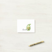 Post-it® Avocat Cœur Rayures Vertes (Sur un bureau)