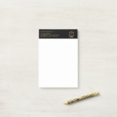 Post-it® Avocat - Noir et Or (Sur un bureau)