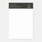 Post-it® Avocat - Noir et Or (Devant)