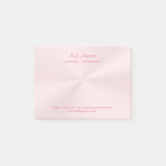 Post-it® Avocat / Procureur rose de luxe rose chrome (Devant)