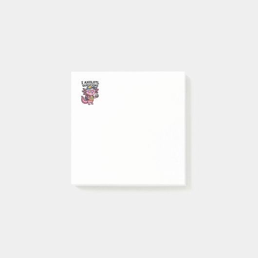 Post-it® Axolotl nerd sarcastique je pose des questions sur (Devant)