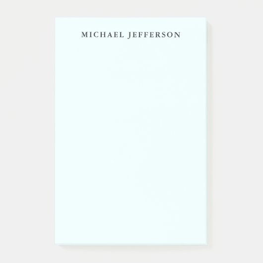Post-it® Azure Blue Simple Plain Minimalist Elegant Modern (Devant)