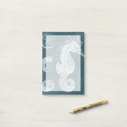 Post-it® Azure Seahorse Study I (Sur un bureau)