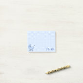 Post-it® baby boy polka bots (Sur un bureau)