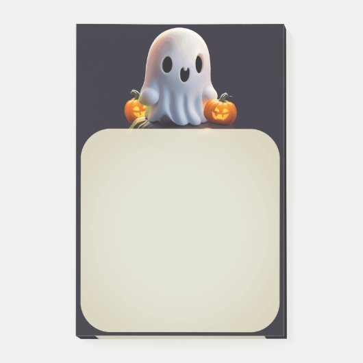 Post-it® Baby Ghost Déplaisant mignon caractère Halloween (Devant)