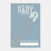 Post-it® Baby shower bleu Jeu Pin de la couche Post-It Note (Devant)