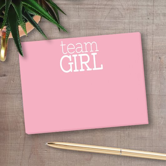 Post-it® Baby shower de révélation de genre - Team Pink Gir