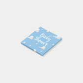 Post-it® Baby shower Puffy nuages blancs (Incliné)
