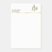 Post-it® Bague Classy d'Asclepius Gold sur Médicale blanc (Devant)