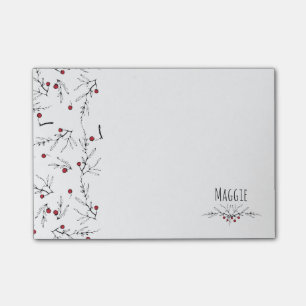 Post-it® Baies modernes de houx, vacances