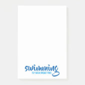 Post-it® Baignade Retour poitrine Texte typographique libre (Devant)