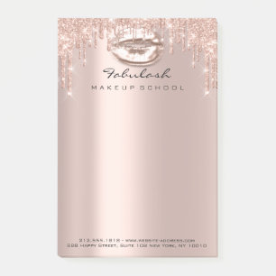 Post-it® Baiser de maquillage de nom d'adresse de rose de