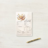 Post-it® Bakery Store Pastry Chef Cake Baker Order Form (Sur un bureau)