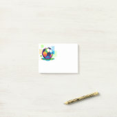 Post-it® Bal de football post-it-notes (Sur un bureau)