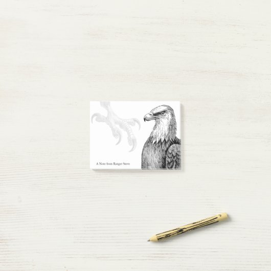 Post-it® Bald Eagle Forêt de l'Outdoorsman Ranger Nature Lo (Sur un bureau)