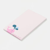 Post-it® Baleine à dessin tendance pour filles - Personnali (Incliné)
