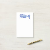 Post-it® Baleine à l'aquarelle (Sur un bureau)