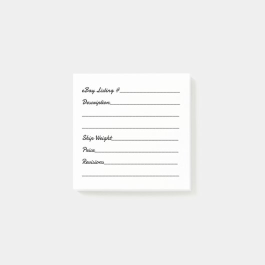 Post-it® Balises d'inventaire d'eBay - Étiquettes de marqua (Devant)