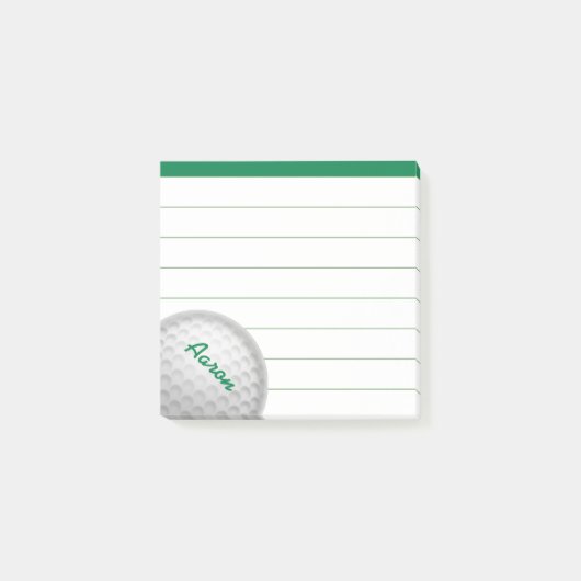 Post-it® Ball de golf personnalisé billet Il note cadeau (Devant)