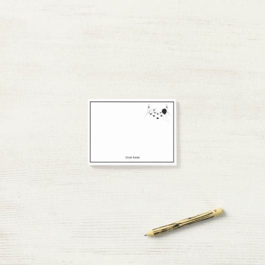 Post-it® Balle de bowling de sport et poupées (Sur un bureau)