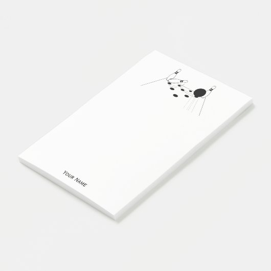 Post-it® Balle de bowling de sport et poupées (Incliné)