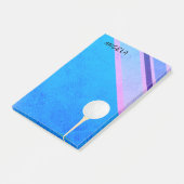 Post-it® balle de golf sur bleu pour golfeurs (Incliné)