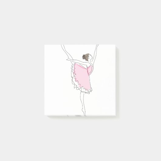 Post-it® ballerine dans la robe rose (Devant)