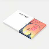 Post-it® Ballerine et chat au coucher du soleil mignons (Incliné)