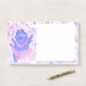 Post-it® Ballerine Hippopotame Danseuse de Ballet Notes Pos (Sur un bureau)