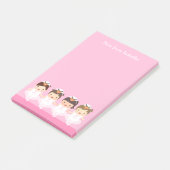 Post-it® Ballerine mignonne de ballet de cygne pour des (Incliné)