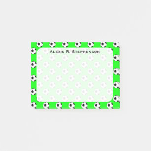 Post-it® Balles de football Monogram Soccer Lime Green