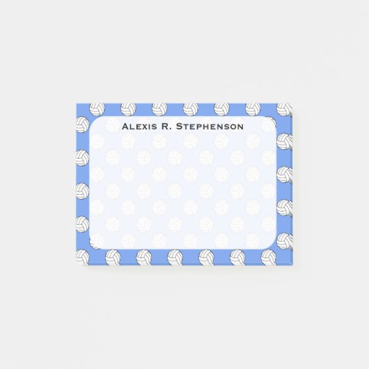 Post-it® Balles de volley-ball Monogram Bleu barbeau (Devant)