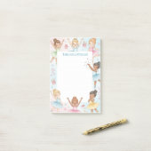 Post-it® Ballet Ballerina Dancer Personnalisé Mitzvah Notes (Sur un bureau)