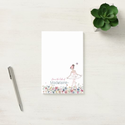 Post-it® Ballet Dancer Floral Personal Post-it Notes (Bureau)
