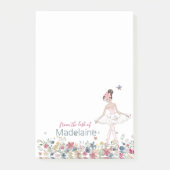 Post-it® Ballet Dancer Floral Personal Post-it Notes (Devant)