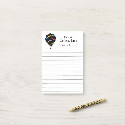 Post-it® Ballon à air chaud (Sur un bureau)