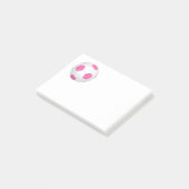 Post-it® Ballon de football blanc rose moderne (Incliné)