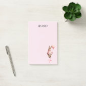 Post-it® Ballon en forme de cœur rose pas de lapin (Bureau)