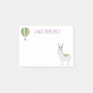 Post-it® Ballons à air chaud Cute Alpaca Note de