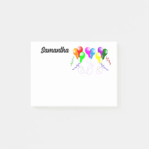Post-it® BALLONS anniversaire mignonne filles colorées enfa