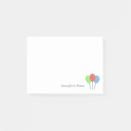 Post-it® Ballons colorés d'anniversaire (Devant)