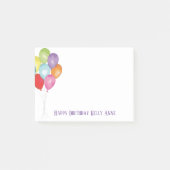 Post-it® Ballons d'anniversaire Editable Post it Notes (Devant)