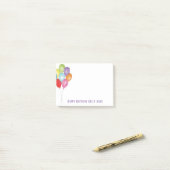 Post-it® Ballons d'anniversaire Editable Post it Notes (Sur un bureau)