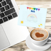 Post-it® Ballons de coeur lunaire et notes arc-en-ciel