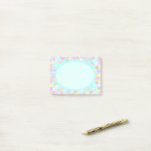 Post-it® Ballons pastel multicolores sur bleu clair (Sur un bureau)