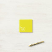 Post-it® Banane heureuse jaune funky (Sur un bureau)
