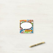 Post-it® Bande dessinée amusante Rétro Discours Bubble (Sur un bureau)