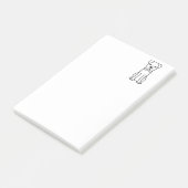 Post-it® Bande dessinée de chien de boxeur de Taureau (Incliné)